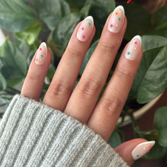 3D Gem French - Press-On | Medium | Almond