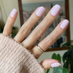 Scattered Squares | Short | Squoval - Tab Press-On