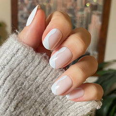 Side Swirl | Short | Round - Tab Press-On