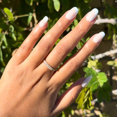 Side Swirl | Short | Round - Tab Press-On