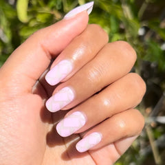 Scattered Squares | Short | Squoval - Tab Press-On