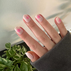 Pink Star Party | Extra Short | Round - Tab Press-On