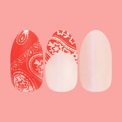 Bandana Chrome | Medium | Oval - Tab Press-On