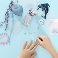 Blue Fairy Dust - Pressies | Extra Short Short | Round