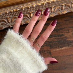 Cabernet | Medium | Oval - Tab Press-On