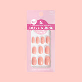 Carnation | Short | Round - Tab Press-On