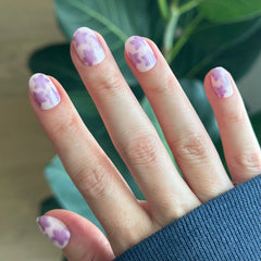 Chrome Petal Party - Press-On | Extra Short | Round