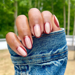 Cocoa Chrome Outline - Press-On | Medium | Oval