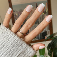 Side Swirl | Short | Round - Tab Press-On