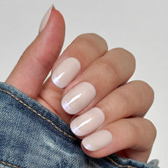 Glazed French | Short | Round - Tab Press-On