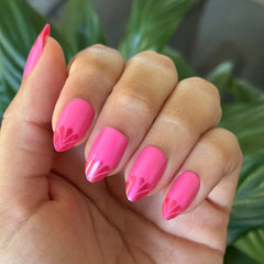 Magenta Chrome Tips - Press-On | Medium | Almond