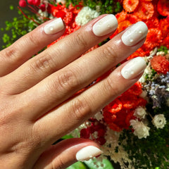 Milky 3D Bubbles - Press-On | Short | Squoval