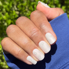 Milky 3D Bubbles - Press-On | Short | Squoval