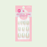 Minty Shimmer | Extra Short | Round - Tab Press-On