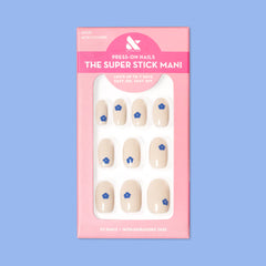 Mod Flowers | Short | Round - Tab Press-On