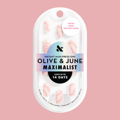 Pink Puffy Swirls - Press-On | Short | Round