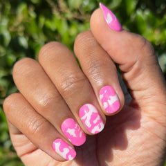 Pink Camo - Tab Press-On | Short | Round