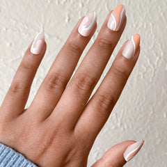 Pink Swirl Mixed Pack - Press-On | Medium | Almond