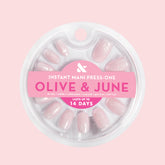 Puffy Floral Metallic - Press-On | Short | Round