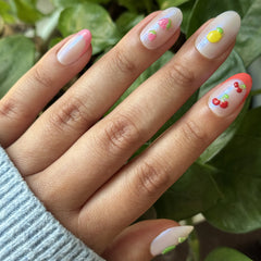 Puffy Fruits - Press-On | Medium | Oval