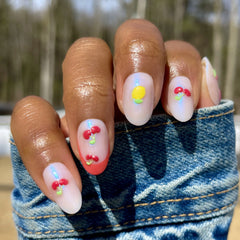 Puffy Fruits - Press-On | Medium | Oval