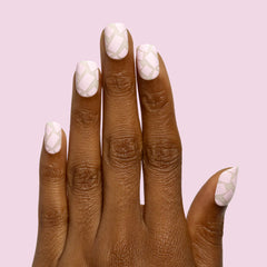 Scattered Squares | Short | Squoval - Tab Press-On