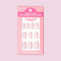 Scattered Squares | Short | Squoval - Tab Press-On