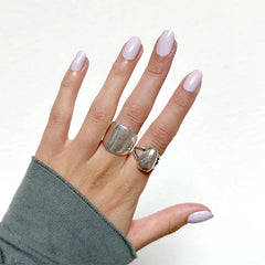 Sculpture Wing | Short | Round - Tab Press-On