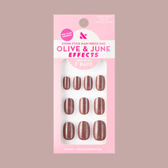 Shacket Velvet | Extra Short | Round - Tab Press-On