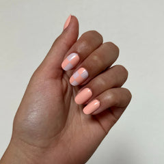 Sherbet Checker Party | Short | Round - Tab Press-On