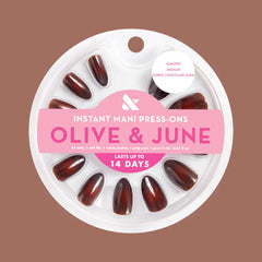 Subtle Chocolate Aura - Press-On | Medium | Almond