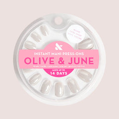 White Chrome - Press-On | Extra Short | Round