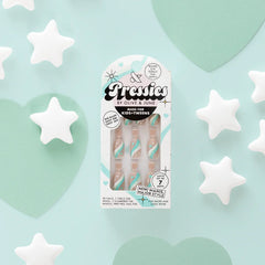 Totally Teal Swirls - Pressies | Short Medium | Round