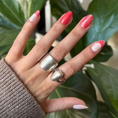 Bandana Chrome | Medium | Oval - Tab Press-On