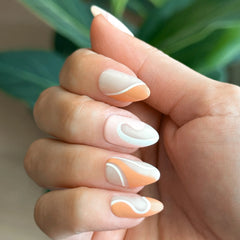 Pink Swirl Mixed Pack - Press-On | Medium | Almond