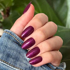 Plaza Shimmer | Medium | Oval - Tab Press-On