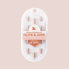 Taupe Jelly Chrome - Press-On | Extra Short | Squoval