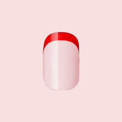 Tonal Valentine French | Extra Short | Squoval - Tab Press-On