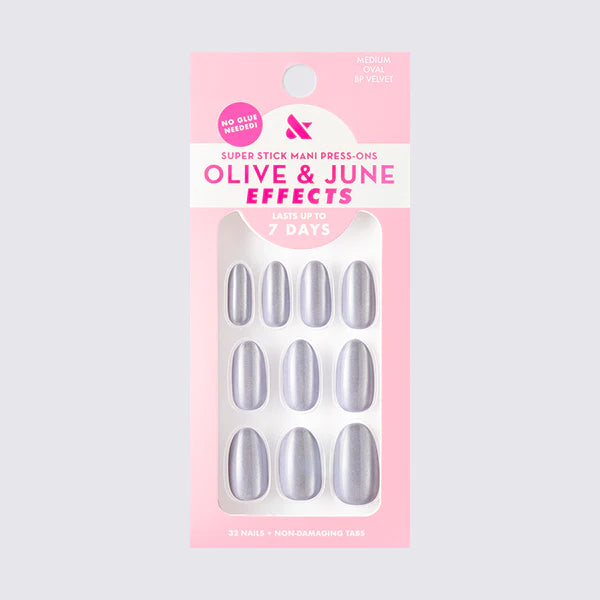 BP Velvet | Medium | Oval - Tab Press-On