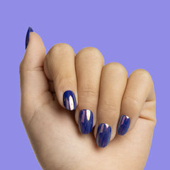 Blue Chrome Magic - Pressies | Short Medium | Round