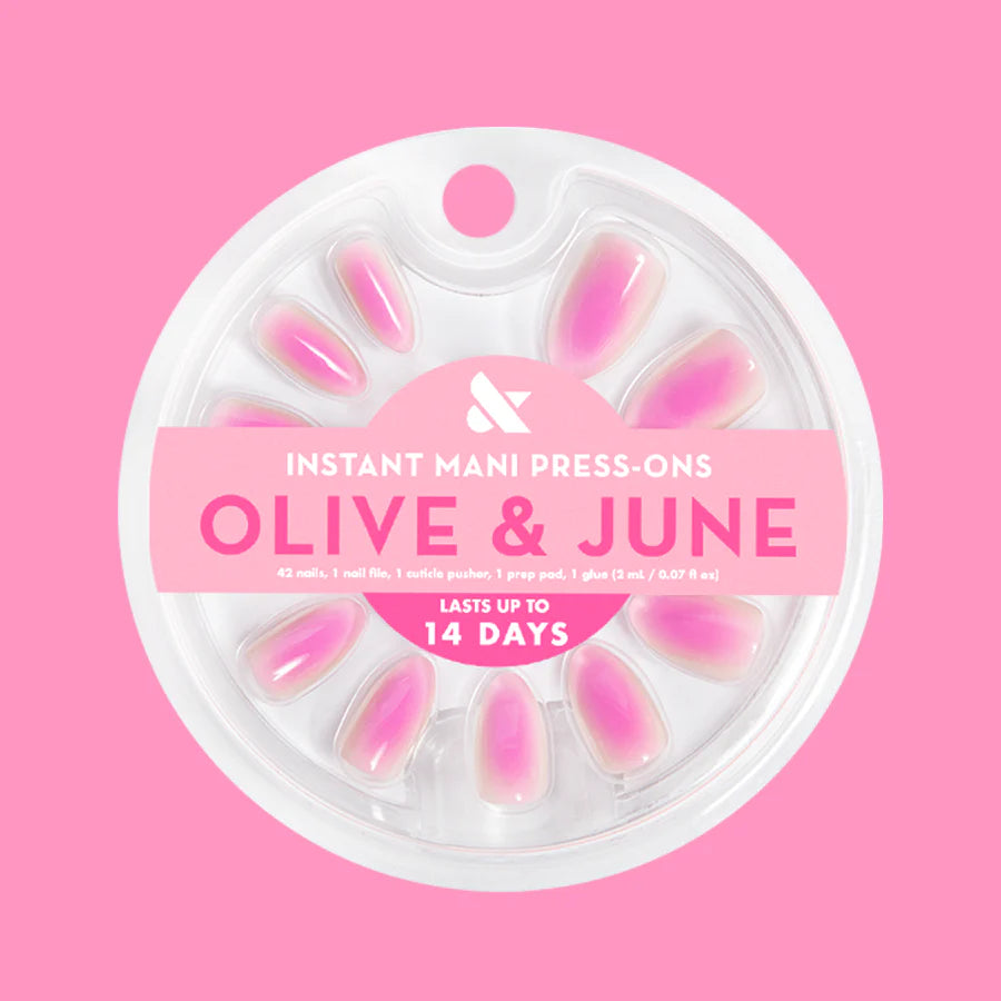 Blush Aura - Press-On | Medium | Almond