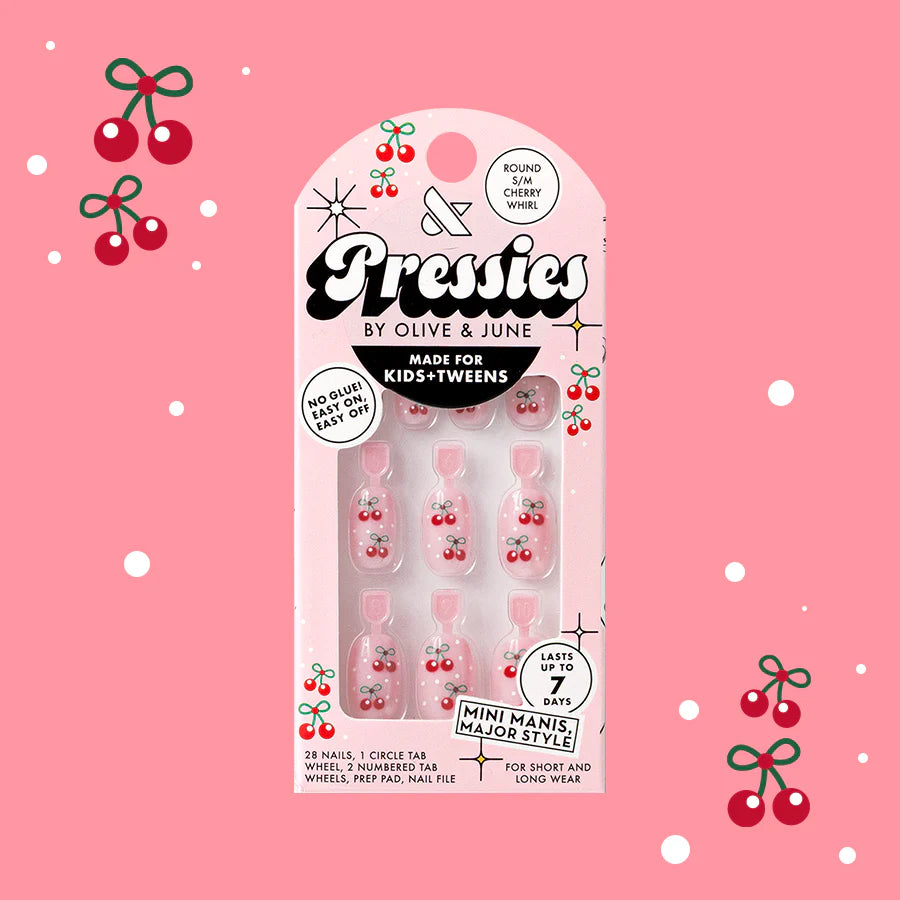 Cherry Whirl - Pressies | Short Medium | Round