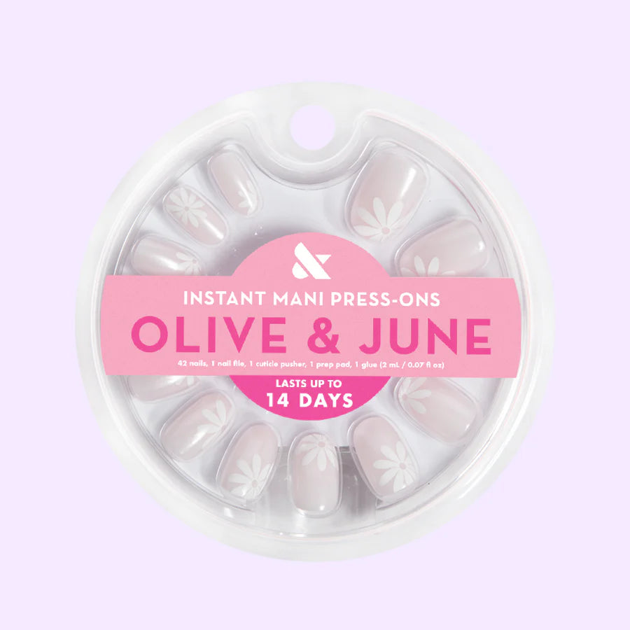 Chrome Daisy Pop - Press-On | Short | Round