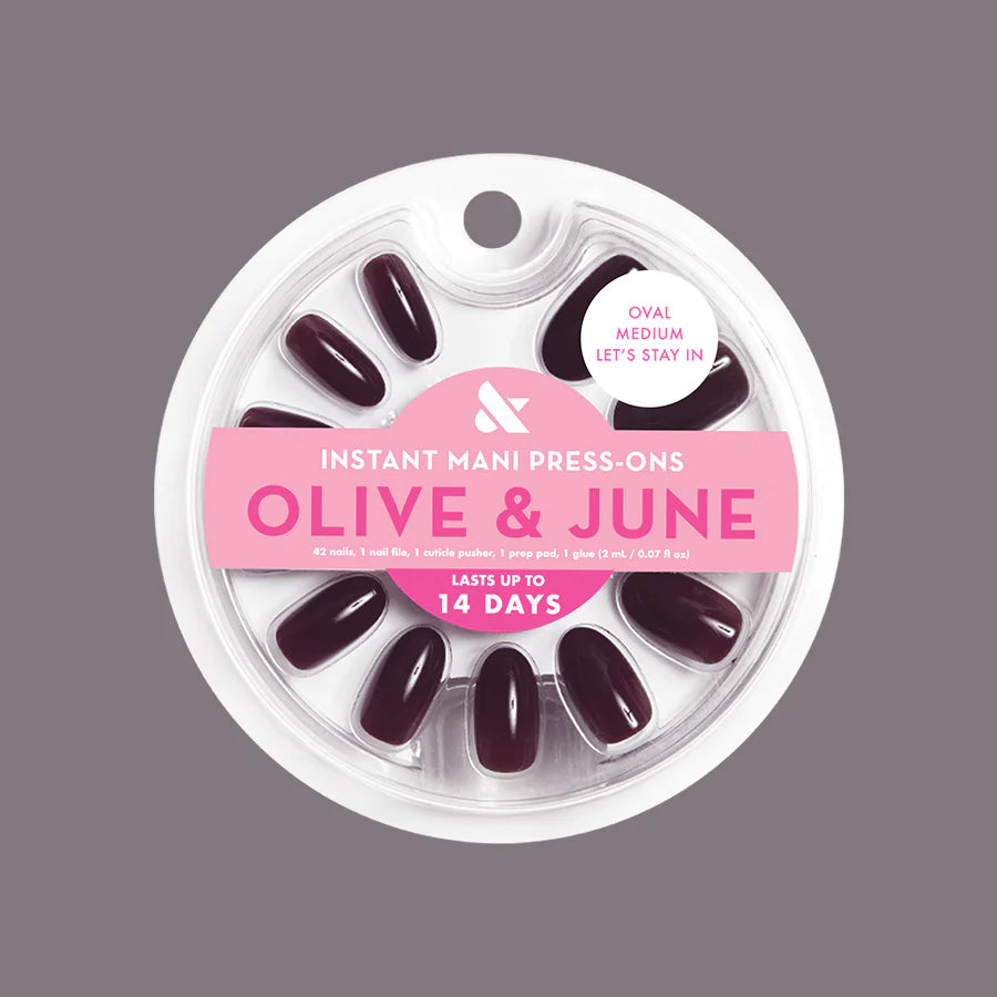 Let’s Stay In - Press-On | Medium | Oval