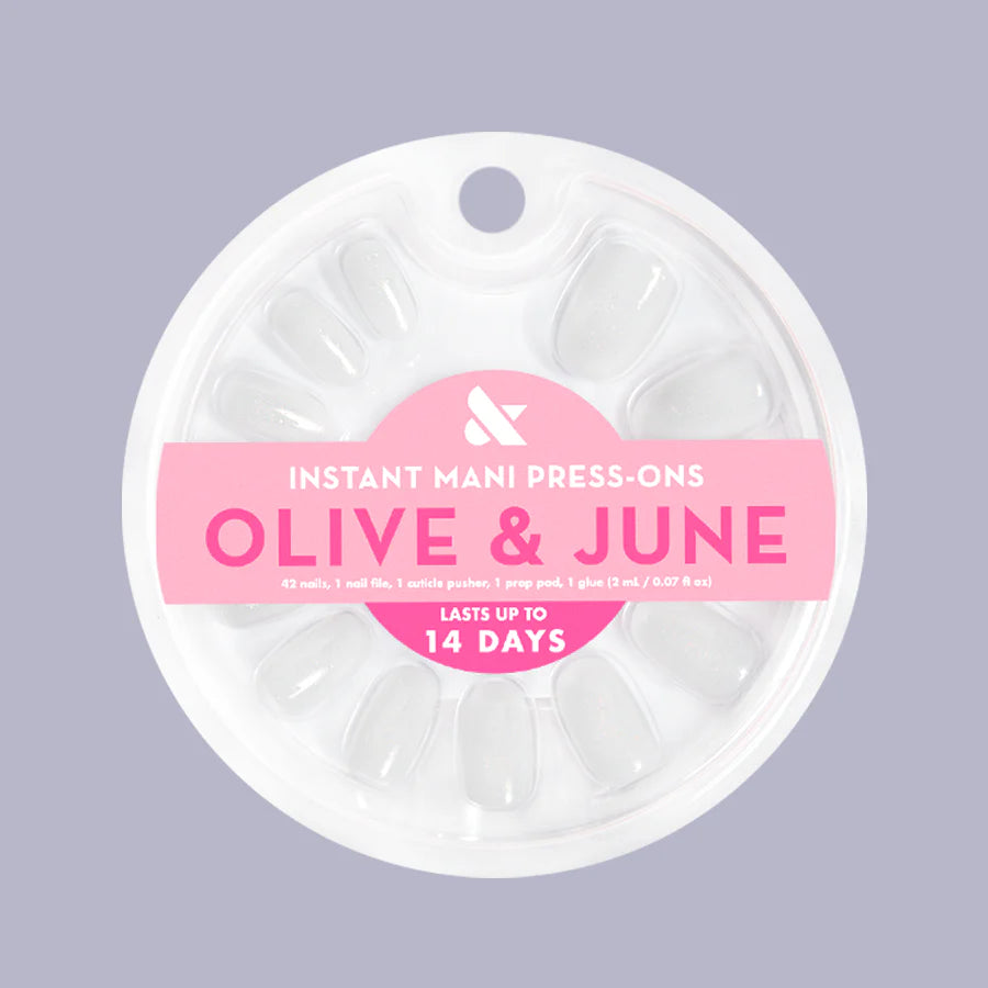 Milky Shimmer - Press-On | Short | Round