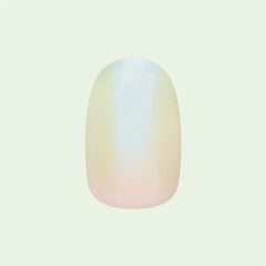 Minty Shimmer | Extra Short | Round - Tab Press-On