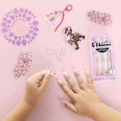 Pink Goldfish French - Pressies | Short Medium | Round