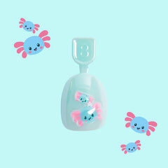 Rainbow Axolotl Chrome - Pressies | Extra Short Short | Round