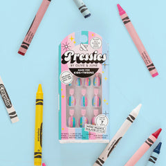 Rainbow Super Stripes - Pressies | Extra Short Short | Round