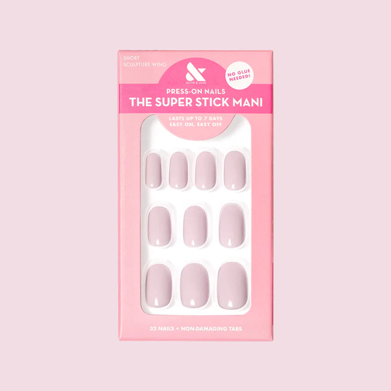 Sculpture Wing | Short | Round - Tab Press-On